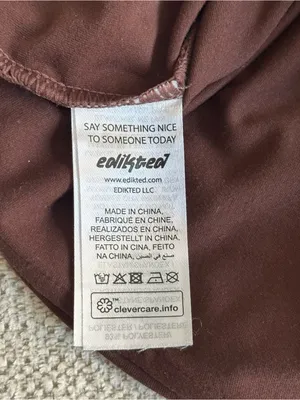 edikted Thia Ruched Bead Foldover Shorts thumbnail 5