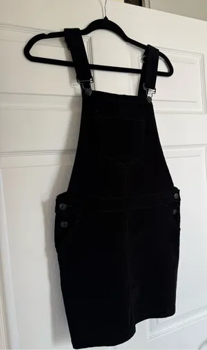 Vanilla Star Black Corduroy Overalls thumbnail 1