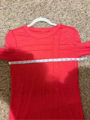 Lululemon Promenade Long Sleeve Athletic Active Top Shirt Red Asymmetric thumbnail 10