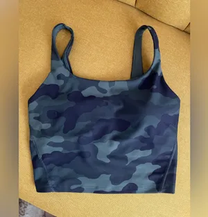 Old Navy Active Camouflage Print Active Tank Top Cropped Sz S Sporty Athleisure thumbnail 1