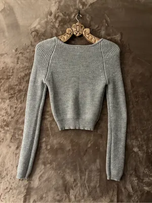 Garage Ribbed Sweetheart-Neck Sweater Women’s Size M thumbnail 2