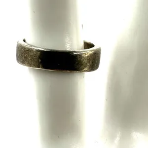 Silver tone clear square ring thumbnail 5