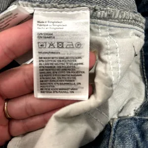 New H&M Divided Wide Leg High Cargo Jeans‎ Women's 2 US 34 EU Blue Denim Pants thumbnail 6