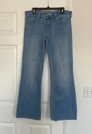Levi's light wash low flare denim. thumbnail 1
