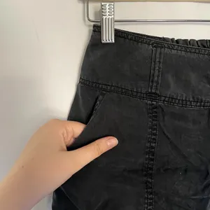 Abercrombie & Fitch black‎ elastic waist shorts pockets summer women's size S thumbnail 2