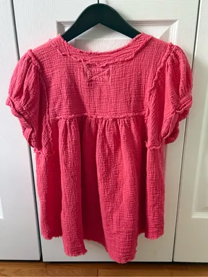 Free People We The Free Horizons Double Cloth Top in Coral Paradise thumbnail 3