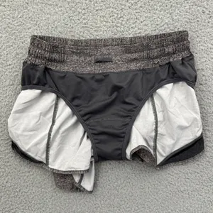Lululemon Hotty Hot Shorts Low Rise 4" Heather Lux Gray Athletic Women's 6 thumbnail 3