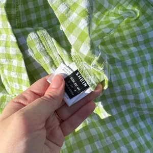 Green Checkered Wide Leg Pants thumbnail 3