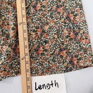 Floral Maxi Skirt Orange Green Purple Elastic Waist Cottagecore‎ Small thumbnail 7
