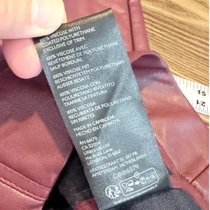 NWT Maeve Anthropologie Burgundy Faux Leather Midi Skirt M Pencil Pockets thumbnail 6