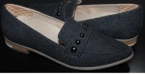 Women's Dr. Scholl's Faxon Studded Slip On Loafers Charcoal Gray Flats Size 7.5 thumbnail 1