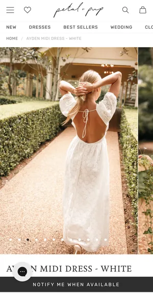 Petal and Pup White Lace Midi Dress thumbnail 10