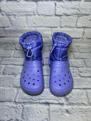 Crocs Classic Lined Neo Puff Snow Boots Purple Faux Fur Insulated M5/W7 thumbnail 4