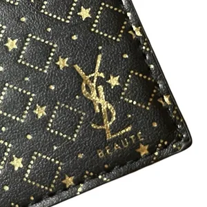 Yves Saint Laurent YSL Beauté Black & Gold Keychain Mirror with Ring thumbnail 3