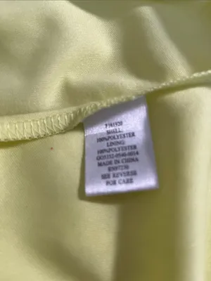 Ina Pale Yellow Geometric Sheer Tunic Size L thumbnail 5