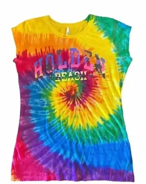 Exist Tie Dye Swirl Women Short Sleeves Tee SZ L thumbnail 1