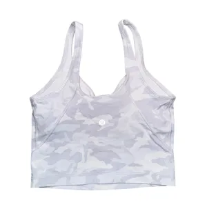 Lululemon Align Tank Top Womens‎ 4 White Camo Excellent Nulu Yoga Crop Bra thumbnail 2