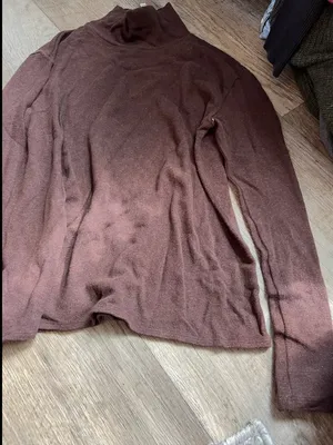 Reformation brown turtleneck sweater top small thumbnail 7