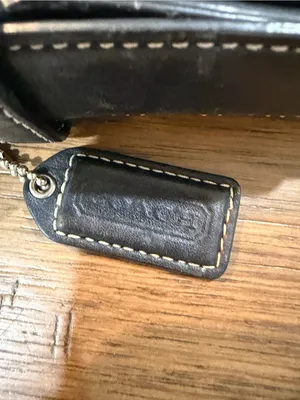 Coach Black Leather Shoulder Bag with Silver Hardware thumbnail 2