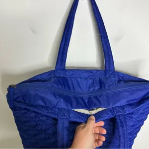 Baggallini quilted tote bag royal blue 20” x‎ 12” x 5.75” thumbnail 5