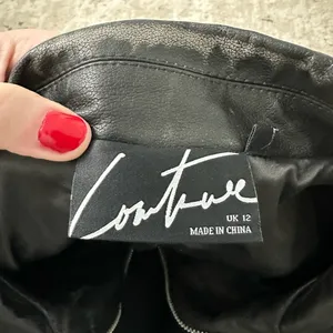 Black Faux Leather Moto Jacket | Zip Details | Size 8 thumbnail 4