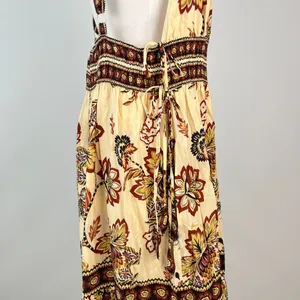 NWOT Farm Rio Aura Floral Sand Sleeveless Midi Dress Size XL thumbnail 5