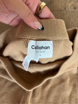 callahan beige ribbed novah slit flare casual pants thumbnail 5