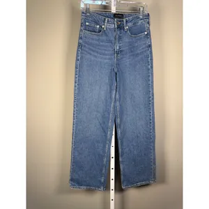 Free Assembly Full Wide Straight‎ High Rise Jeans Medium Wash Size 6 thumbnail 2