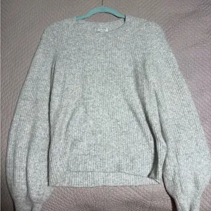 J. Crew Women's Light Gray Ribbed Sweater thumbnail 1