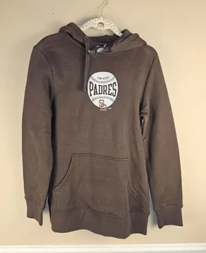 NWT Fanatics Womens Brown San Diego Padres Hoodie Medium thumbnail 1