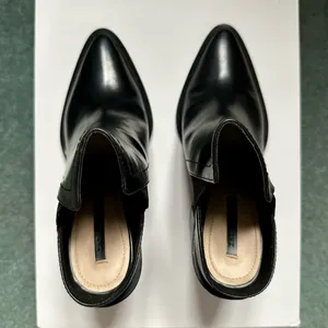Leather Block Heel Ankle Boots with Stretch Detail thumbnail 8