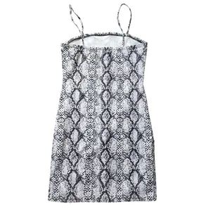 Garage Snakeskin Bodycon Party Dress Y2K Black White Animal Print Bikercore M‎ thumbnail 3