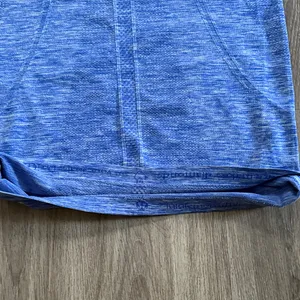 Lululemon Athletica Heathered Blue Short Sleeve Tee Swiftly Short Sleeve Top thumbnail 4