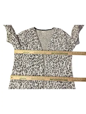 Maurices Womens XXL Fuzzy Open Front Cardigan Leopard Print Cozy Pockets Used thumbnail 7
