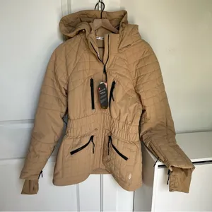 Free People FP Movement All Prepped Ski Jacket Coat in Almond Brown / Tan - NWT thumbnail 4