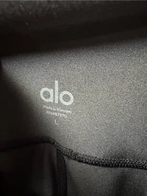 ALO Yoga High-Waisted Sequence Glow in the Dark Leggings Black Large Workout Gym thumbnail 6