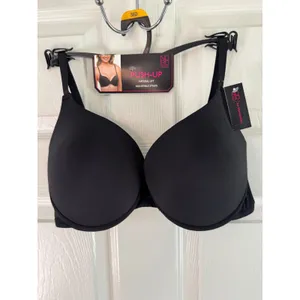 No Boundaries Push-Up Bra Natural‎ Lift Adjustable Straps Black Size 36D thumbnail 8