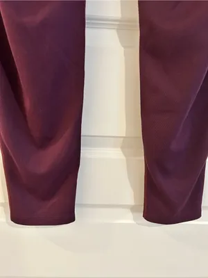 LL Bean Mid Weight Thermal Leggings Burgundy Size M thumbnail 10