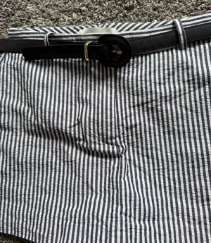 Zara Belted Navy Striped Mini Skort thumbnail 6
