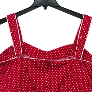 Vintage Aman Polka Dot Red Dress Plus Women Size 18 Cotton Sundress Cottagecore‎ thumbnail 4