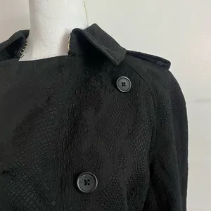 Altuzarra x Target • Black Snakeskin Pattern Trench Coat thumbnail 4