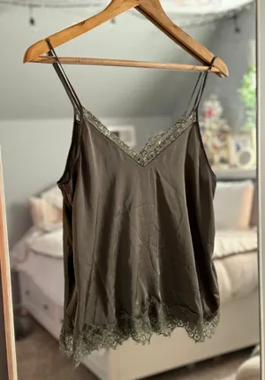 Satin Lace Tank Top thumbnail 1