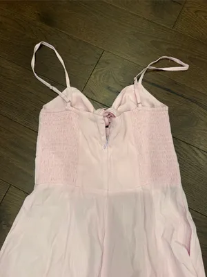 Yumi Kim Pink Tie Front Midi Dress Spaghetti Strap Size 2 - C61-11 thumbnail 8