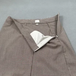 A New Day Mini Skirt Womens 4 Brown Houndstooth Pattern Side Zipper Patterned A thumbnail 5
