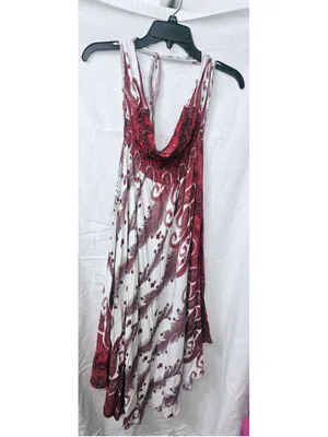 Ingkarat Women's Festher Print Convertible Halter Maxi Dress/Skirt OS thumbnail 2