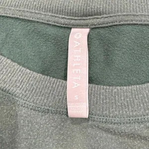 Athleta Green Oversized Crewneck Sweatshirt Women’s Small thumbnail 3