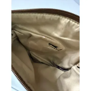 Coach Signature Canvas Crossbody Bag Brown Khaki Front Turnlock Pocket Gold Trim thumbnail 8