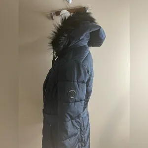 Nautica women’s belted winter coat navy blue medium thumbnail 12