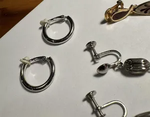 Lot of 5 Clip On Screw On Earrings Gold Tone or Silver Tone Mix thumbnail 5