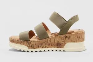 Target Army Green Platform Sandals thumbnail 2